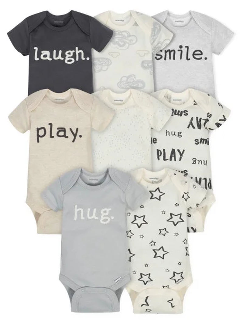 Brand Baby Neutral Bodysuits, 8-Pack, Sizes Newborn - 12 Months