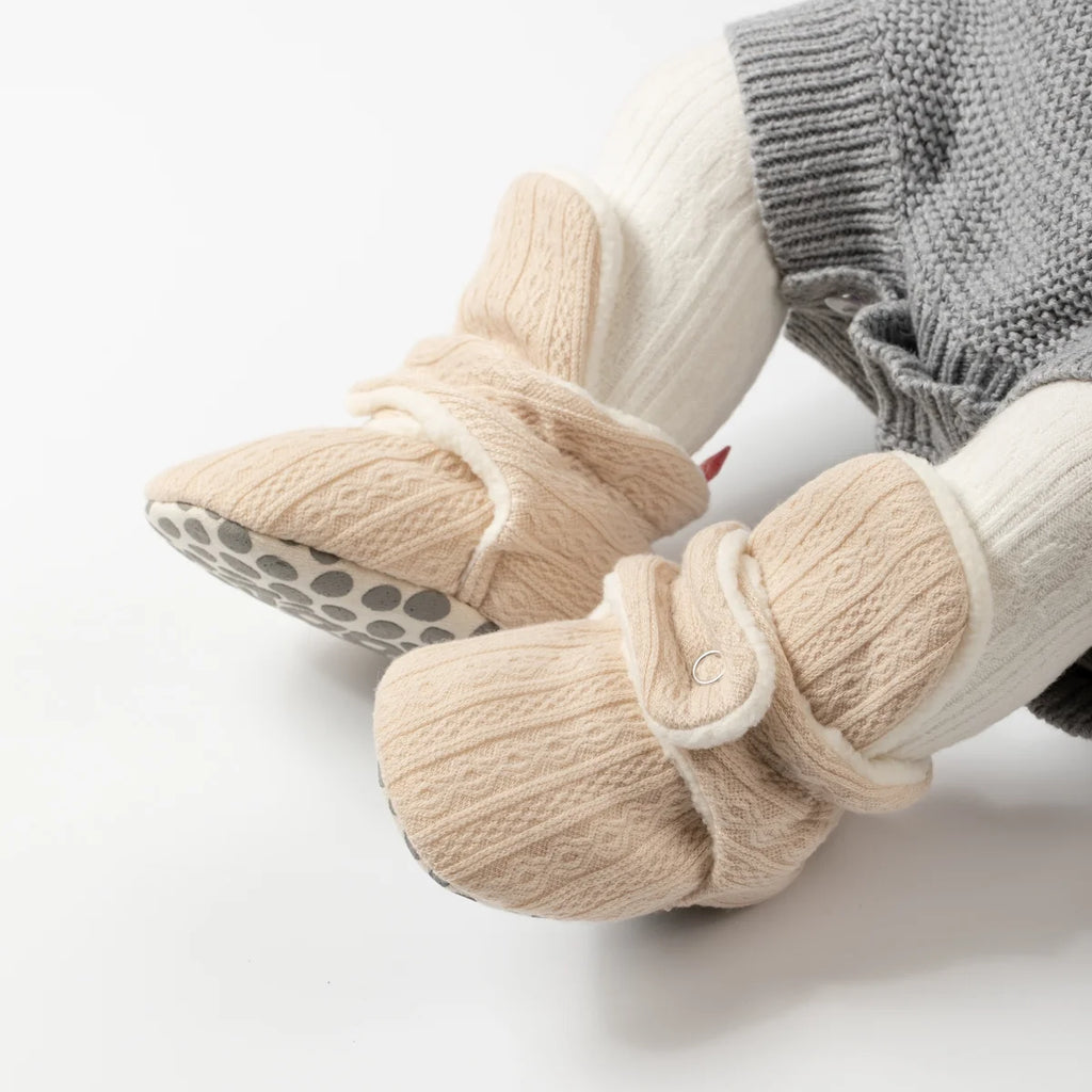 Baby Girls Boys Cotton Boots Newborn Winter Cozy Fleece Booties Infant Socks Shoes for 0-18 Months
