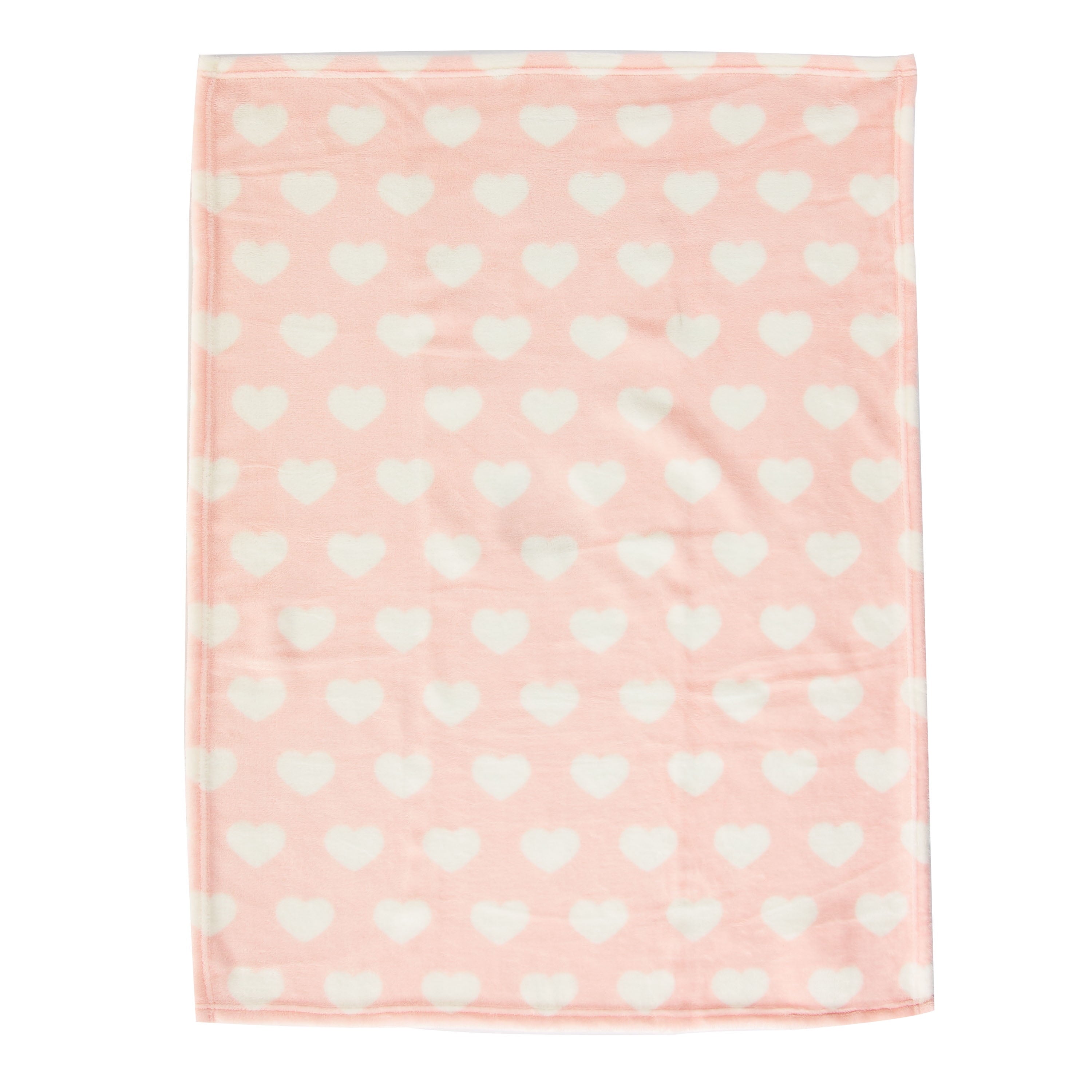 Baby & Toddler Pink & White Hearts Blanket and Plush Bunny Toy Set for Baby, Unisex