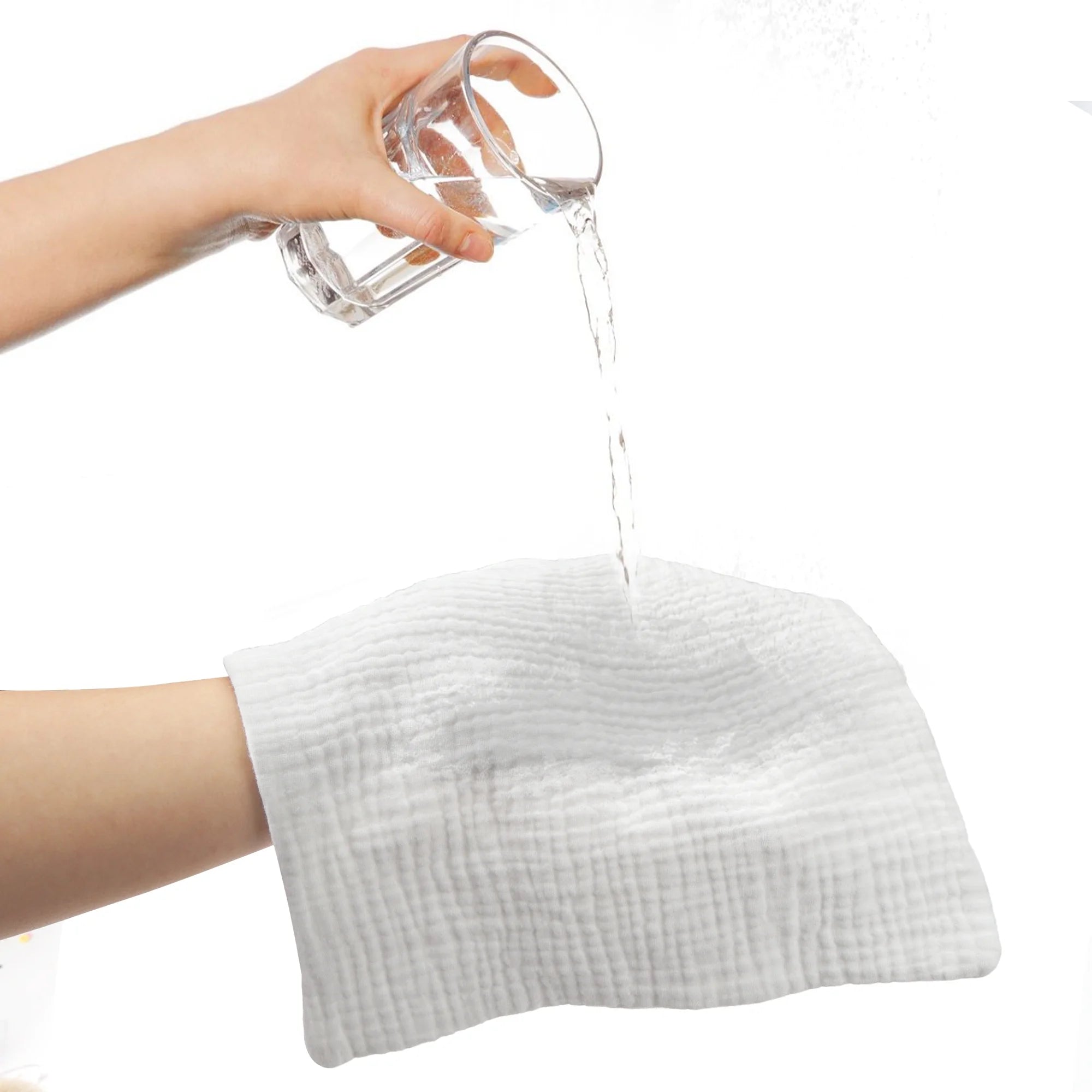 6 Pack Muslin Burp Cloths 10" X 10" ,100% Cotton Baby Washcloths, Extra Soft and Absorbent,Newborn Milk Spit up Rags for Boys Girls