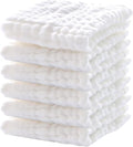 6 Pack Muslin Burp Cloths 10" X 10" ,100% Cotton Baby Washcloths, Extra Soft and Absorbent,Newborn Milk Spit up Rags for Boys Girls