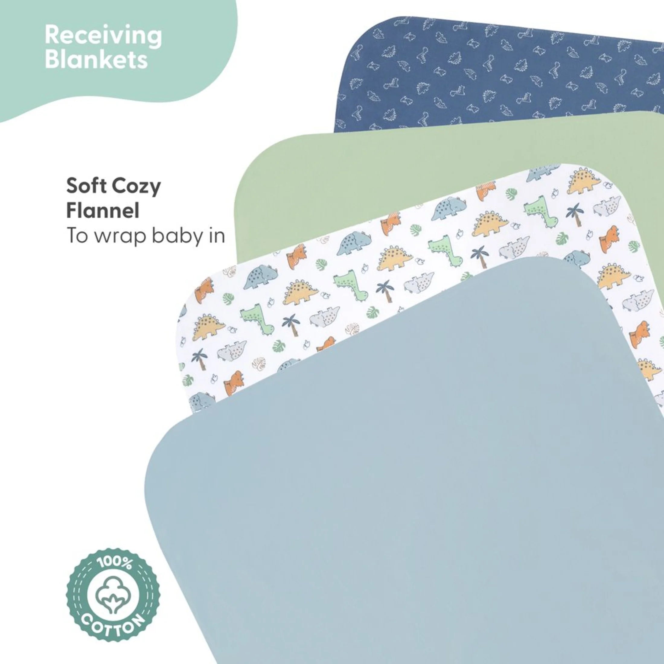 Newborn Layette Gift Set for Baby Boys or Baby Girls, 23 Essential Pieces, Dino, 0-3 Months