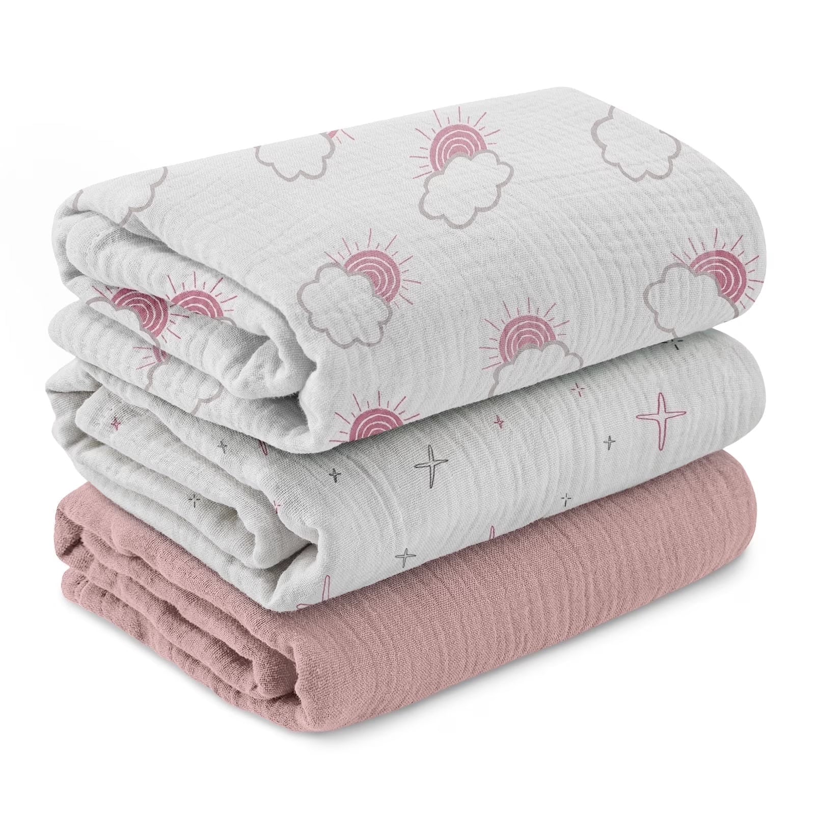 Muslin Swaddle Blanket Set (3-Pack)