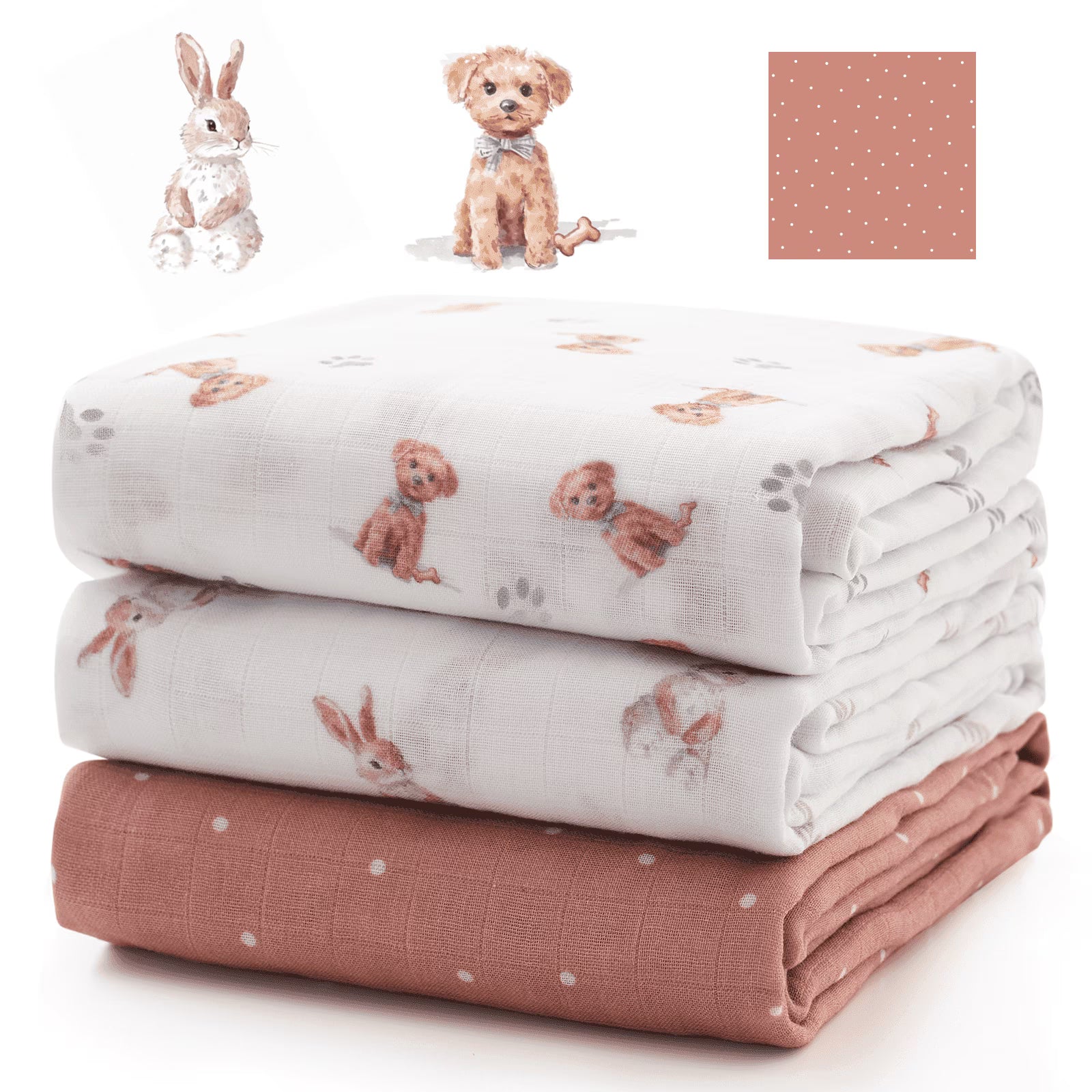 Muslin Swaddle Blanket Set (4-Pack)