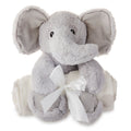 Baby & Toddler White & Gray Dots Blanket and Plush Elephant Toy Set for Baby, Unisex