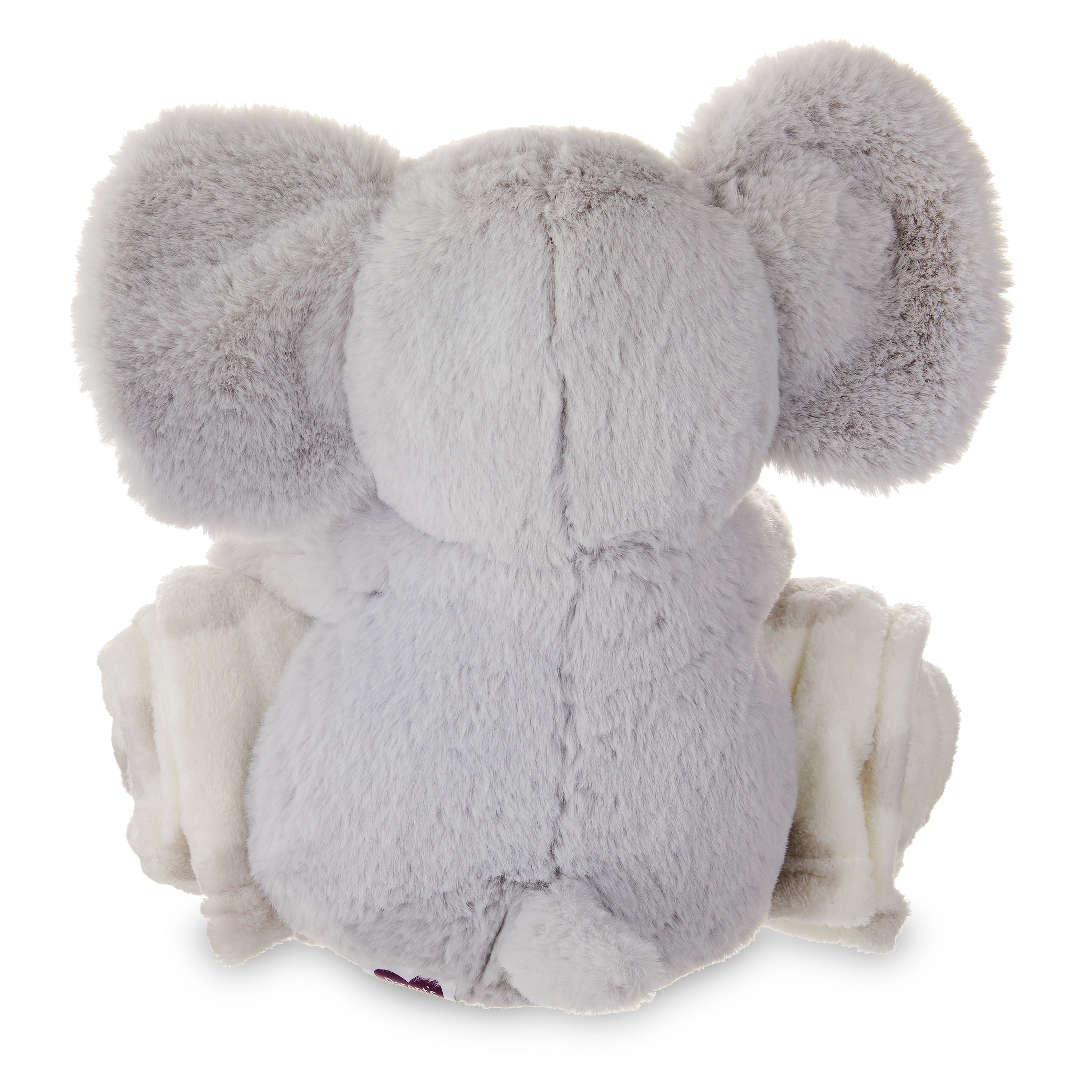 Baby & Toddler White & Gray Dots Blanket and Plush Elephant Toy Set for Baby, Unisex