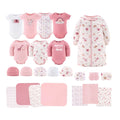 Newborn Layette Gift Set for Baby Girls, 23 Essential Pieces, Pink Rainbow Safari Animals, 0-3 Months